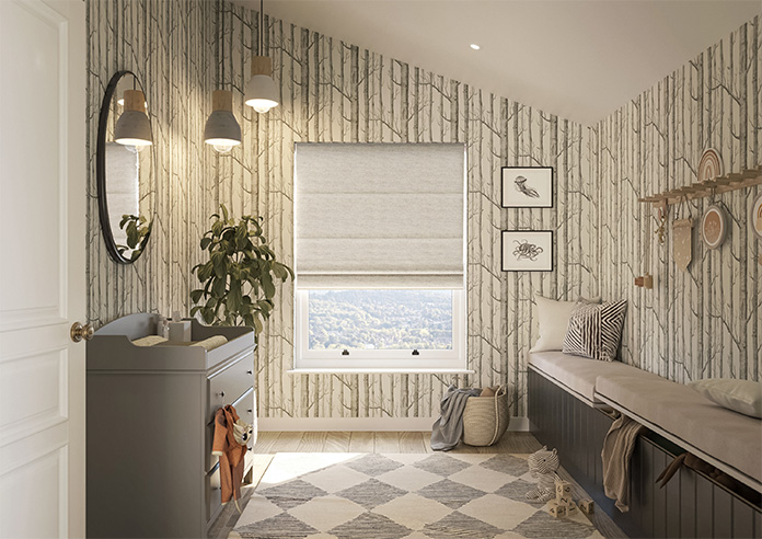 Mirdif, Natural - Motorised Roman Blind - Image 5